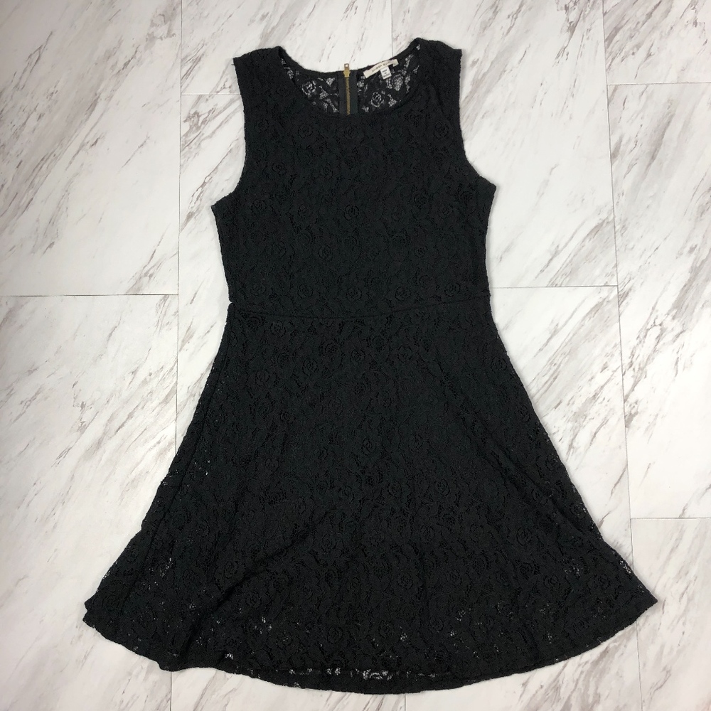 Black Lace Summer Dress Size Medium EUC